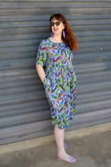 Purple Mermaids Smock Dress